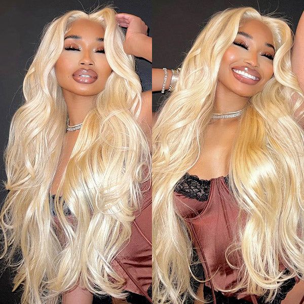 30 36 Inch Pink Colored Human Hair Wigs For Women Blonde 613 Hd Lace  Frontal Wig 13x6 13x4 Straight Transparent Lace Front Wig