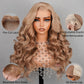 (Super Deal)6x5 HD Pre Cut Lace Closure Light Flaxen Brown Cozy Blonde Megalook Curly Wig