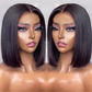 (Super Sale) Upgrade 13x4 Lace Frontal Bob Wigs With Bleached Knots Straight Human Hair