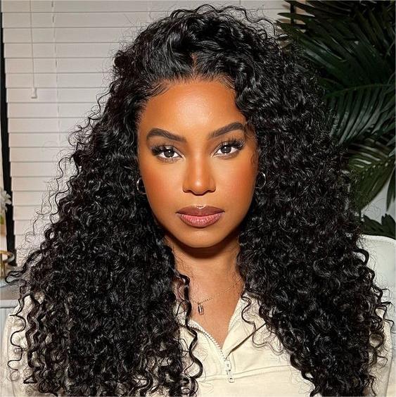 Realistic Curly Edges Hairline Fitted Glueless 6'' Curly HD Lace Frontal Wig