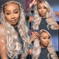 (Super Deal) Chocolate Dipped Marshmallow Vibe 13x4 Lace Frontal Body Wave Natural Pre-Plucked Hairline 6x5 Pre Cut Lace Wigs