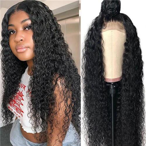 5x5 Lace Closure Human Hair Wigs Water Wave Lace Wigs
