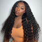Pre Cut Lace | Deep Wave 13X4/6X5 HD Lace Frontal Wig Pre-plucked Easy Wear And Go Wig With Bleach Knots