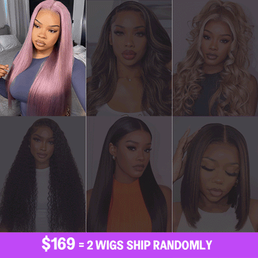 $169 Buy 2 Wigs Mystery Box Includes A 18Inch