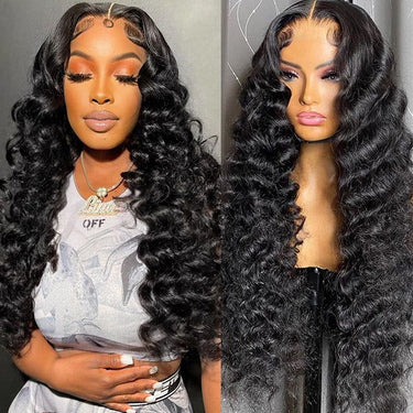 Megalook Bogo Free Pre-Cut Glueless 5x6 Lace Pre-plucked Wear Go Closure Loose Curly Human Hair Wig