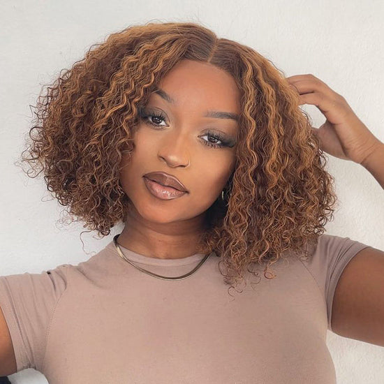 Megalook Bogo Free 13x4 Transparent Lace Frontal Bob Wigs Pre-plucked Breathable Airy Cap Curly Lace Front Wig