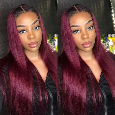 (Super Deal) 20inch 4x4 Lace Closure Wig P27 / 1B99J / Piano Highlight Color Staight Human Hair Wigs 180% Density For Black Women(5pcs Limited Sale)
