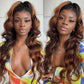 Megalook Bogo Free Highlight P1B/30 Body Wave 13x4 Lace Front Wig Undetectable Lace Front Wigs