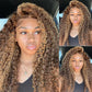 Megalook Bogo Free 13x4 HD Lace Piano Color Highlight Jerry Curly 180% Density