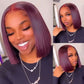 Megalook Bogo Free 4x4 Lace Closure 99J Highlight Human Hair Wigs Ombre Honey Brown Bob Wigs