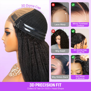 Yaki Straight All In One Half Wig 3D Precison Fit