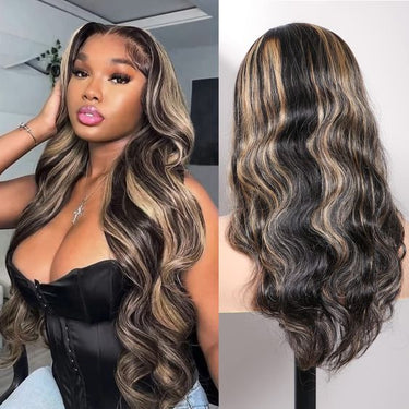 (Super Deal)$109.9 Highlight Balayage Color Wig HD Lace 4x4 Transparent Lace Wig(50pcs Limited Sale)