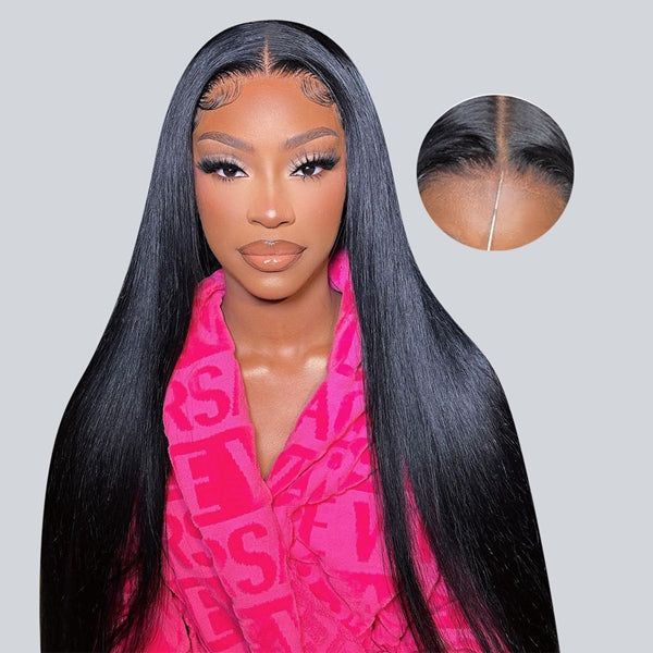 Upgrade Pre Cut 6X5 Lace Glueless Straight HD Lace Wear Go Closure Wig ...