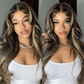 Megalook Bogo Free 13x4 Body Wave Balayage Highlight Transparent Lace Front Human Hair Wigs