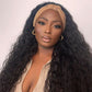 (Super Deal)18-22 inch Headband Wig Non-Lace Glueless Water Wave Natural Black 100% Human Hair Wig Easy wear