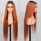 Megalook 6x5 Lace Closure Red Brown Auburn Color with Black Roots Straight Wigs  Wear Go Wigs