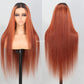 Megalook 6x5 Lace Closure Red Brown Auburn Color with Black Roots Straight Wigs  Wear Go Wigs