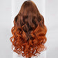 (Super Sale)6x5 Pre-cut Lace Highlight Ombre With Ginger Glueless Body Wave Human Hair Wig