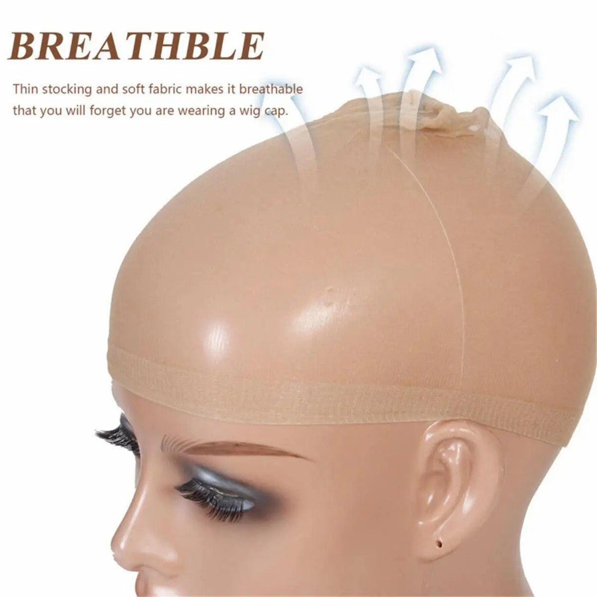Megalook 10 Pcs Invisible and Breathable HD Wig Cap for Human Hair Wig