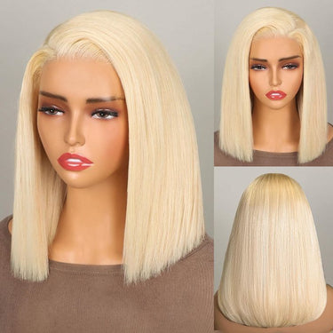 (Super Deal)Megalook Salon-Quality Hot Selling Luxurious Glueless 6X5 Lace Wig Silky Straight #613 Blonde Highlight Wear And Go Wig