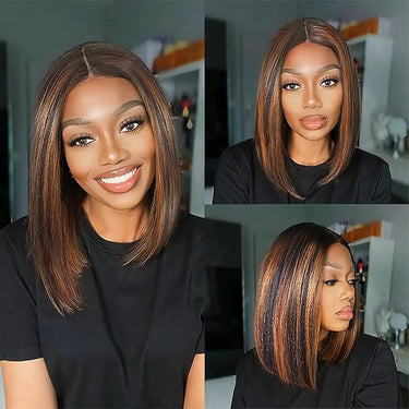 Megalook 6x6 Lace 1BP30 Highlight Bob Wig