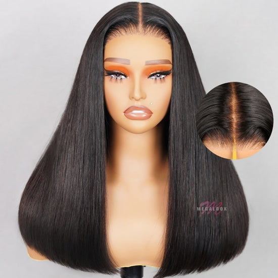 (Super Deal)Megalook Salon-Quality Luxurious Glueless 6X5 HD Lace Wig Silky Straight Ginger Brown/Chestnut Brown/Dark Burgundy Colored Wear And Go Wig