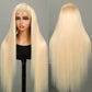 4x4/13x4 Lace Wigs 613 Blonde Straight/Body Wave Human Hair Wigs Can Dye to Pink Blue Green purple silver ginger orange Gold Color