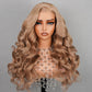 (Super Deal)6x5 HD Pre Cut Lace Closure Light Flaxen Brown Cozy Blonde Megalook Curly Wig