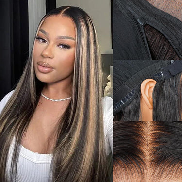 Zip & Switch 4 In 1 Wigs | Buy One Natural Black Closure Wig Get Extra 3 Balayage Straight Styles Mix All Wig Series