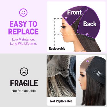 Zip & Switch Easy Wear Go Wig|Silky Straight/Body Wave 6x5 Lace Replaceable Wig for Mix-ALL Series