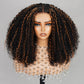 (Super Deal)Megalook Salon-Quality Minimalist 6 Inch Deep Part Hairline Kinky Curl Natural Black/