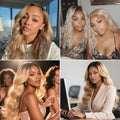 Ash Blonde Ombre 13x6 Glueless Wig In Different Occasions