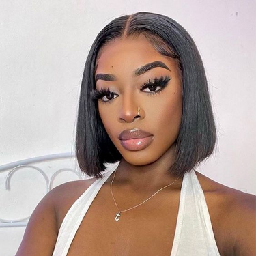 (Super Sale) Upgrade 13x4 Lace Frontal Bob Wigs With Bleached Knots Straight Human Hair