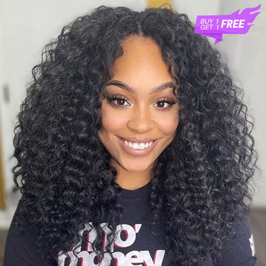 Megalook Bogo Free V Part 24Inch Clearance Sale Deep Curly & Loose Deep Wave Wigs Human Hair