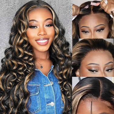 Limited-Time Offer-6x5 Pre-cut Lace Balayage Loose Curl Wig+#613 Summer Fashion Bob Wig