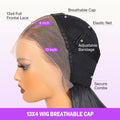 Black Human Hair 13x4 Lace Front Wigs Breathable Cap