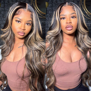 Pre Cut Lace | Upgrade Breathable Airy Cap Bleach Knots Balayage 6X5 Body Wave/Straight HD Lace Frontal Pre-plucked Easy Wear And Go Wig