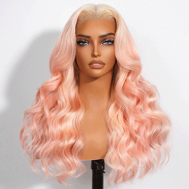 Megalook Airtouch Balayage 13x6 ProAngle™ Wigs Blonde To Color Ombre Glueless Pre-Cut Lace Frontal Wigs With Drawstring Pull & Go