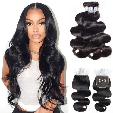 Body Wave 3 Bundles With 5x5 Closure