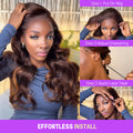 Chestnut Brown Ombre 13x6 Glueless Three-Go Wig Effortless Install