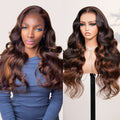Chestnut Brown Ombre Body Wave 13x6 Glueless Three-Go Wig