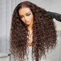 Chocolate Brown Water Wave Wig Thick And Full