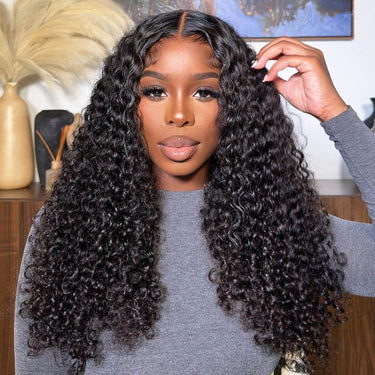 5x5/13x4 Upgrade REAL HD lace Wigs Curly Crystal Lace Frontal Hair Pre Plucked Deep Curly Hair Invisible Lace Wigs