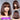 Brown Straight Bob Glueless Wig With Bangs 12Inch