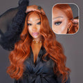 Dark Copper Ginger Glueless Wig Release Ears