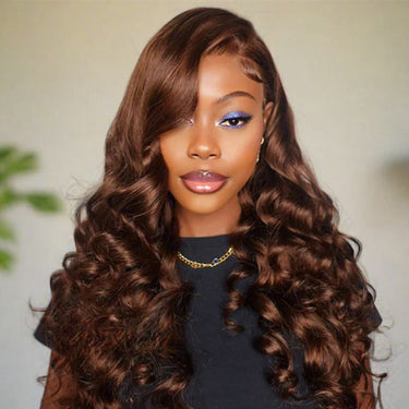 Crazy Clearance Sale Double Drawn #4 New Body Wave 6x5 Wear Go Dark Brown Glueless Closure Wigs Pre-Cut Lace