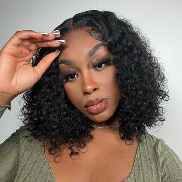 Megalook $59 Final Deal Price 13x4 Lace Natural Black/1BP30 Straight Bob Wig