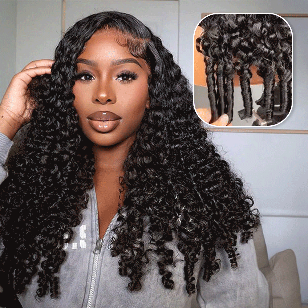 Megalook 13x6 Three-Go™ Glueless Wig Burmese Curly With Drawstring Wit