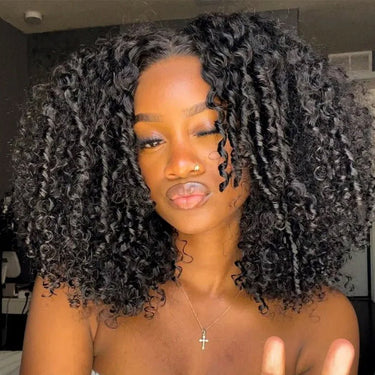 Finger Coil 13x6 Three-Go Wig Model