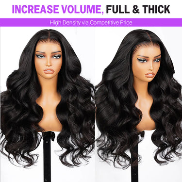 Megalook Upgrade 13x6 Three-Go™ Wig Straight/Body Wave ProAngle Pre-Cut Ear-to-Ear Lace Frontal Pull Go Wigs All Pre-Styled